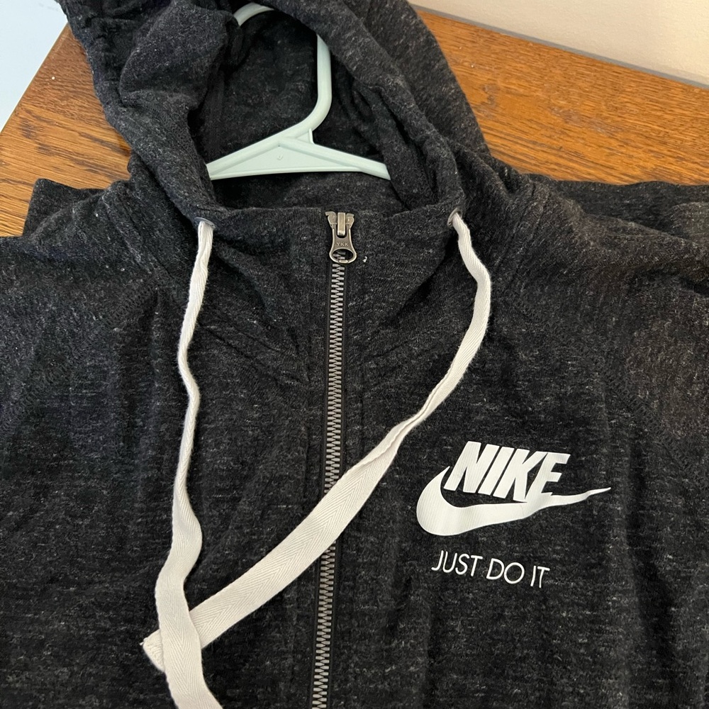 Nike Charcoal Hoodie with White Accents